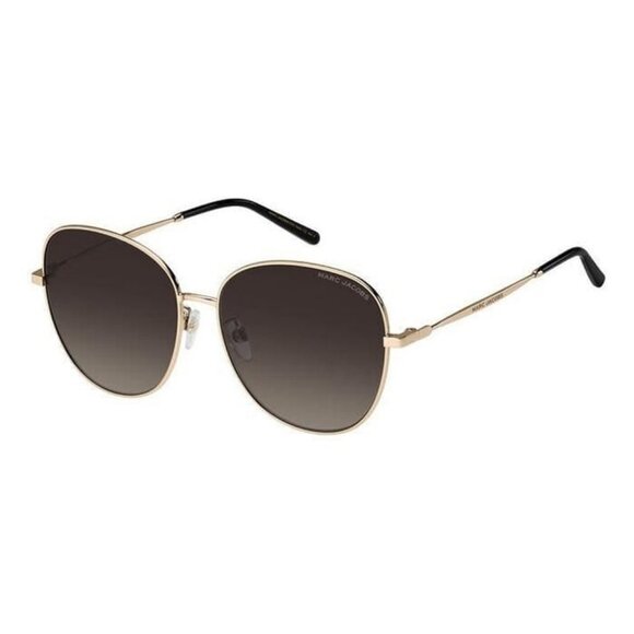 New MARC JACOBS Gold Square Marc 664/G/S RHL HA Sunglasses Women - Picture 1 of 4